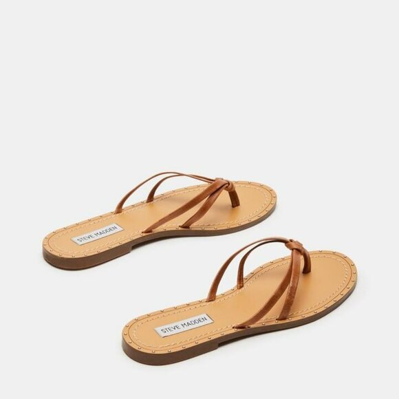 Steve Madden Rivera Cognac Leather Sandel Size 9 NEW - Picture 2 of 4